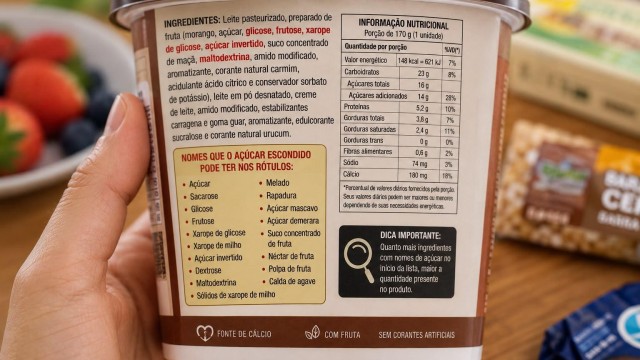 Açúcar Escondido: aprenda a ler os rótulos dos alimentos