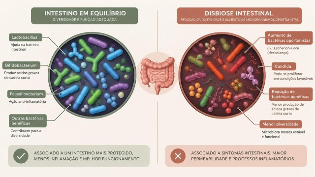 Disbiose intestinal: quando o equilíbrio do intestino muda