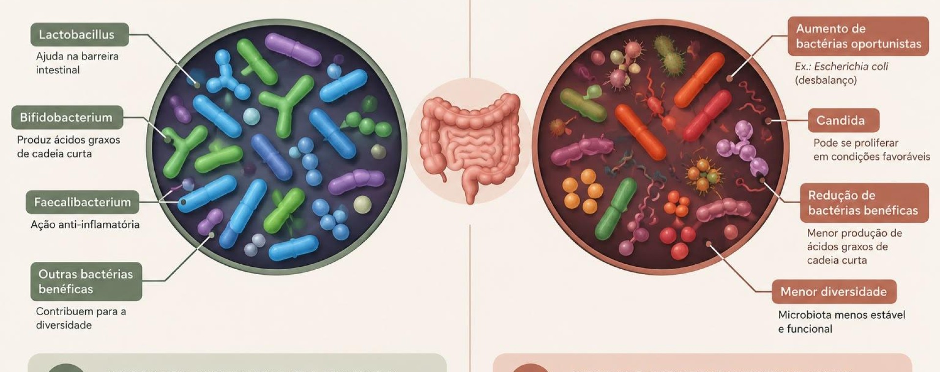 Disbiose intestinal: quando o equilíbrio do intestino muda