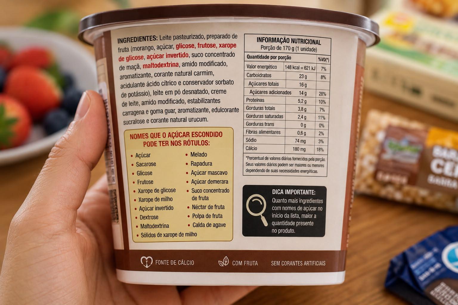 Açúcar Escondido: aprenda a ler os rótulos dos alimentos