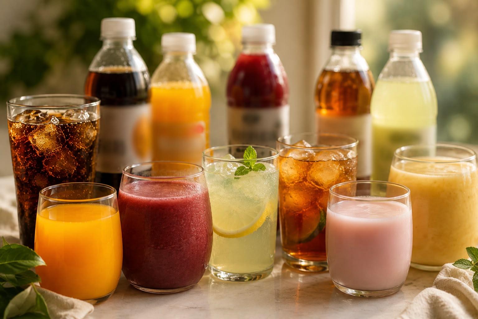 Bebidas que parecem inofensivas: mas são ricas em açúcar