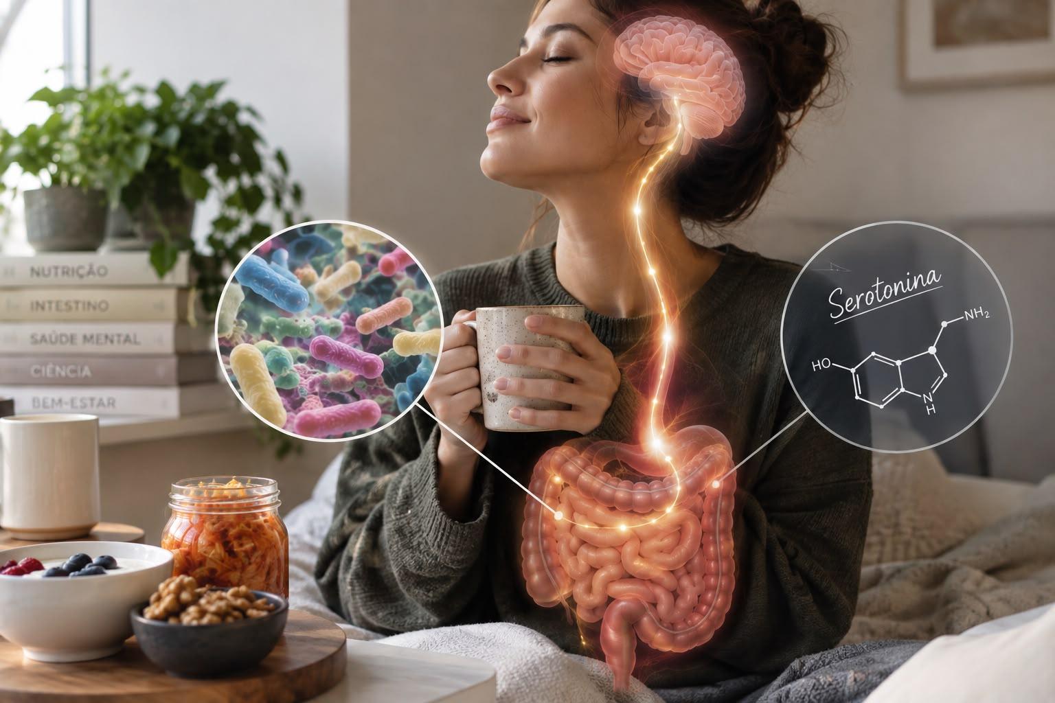 Eixo intestino-cérebro: o que as bactérias intestinais têm a ver com a serotonina?